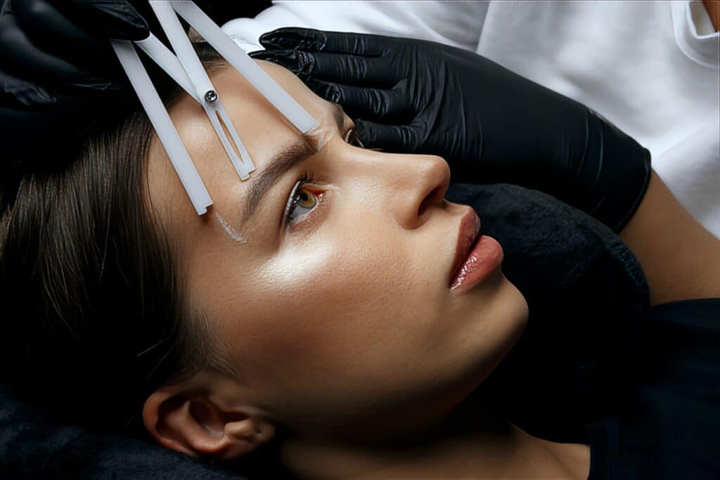 Brow Mapping Black gloves Sam